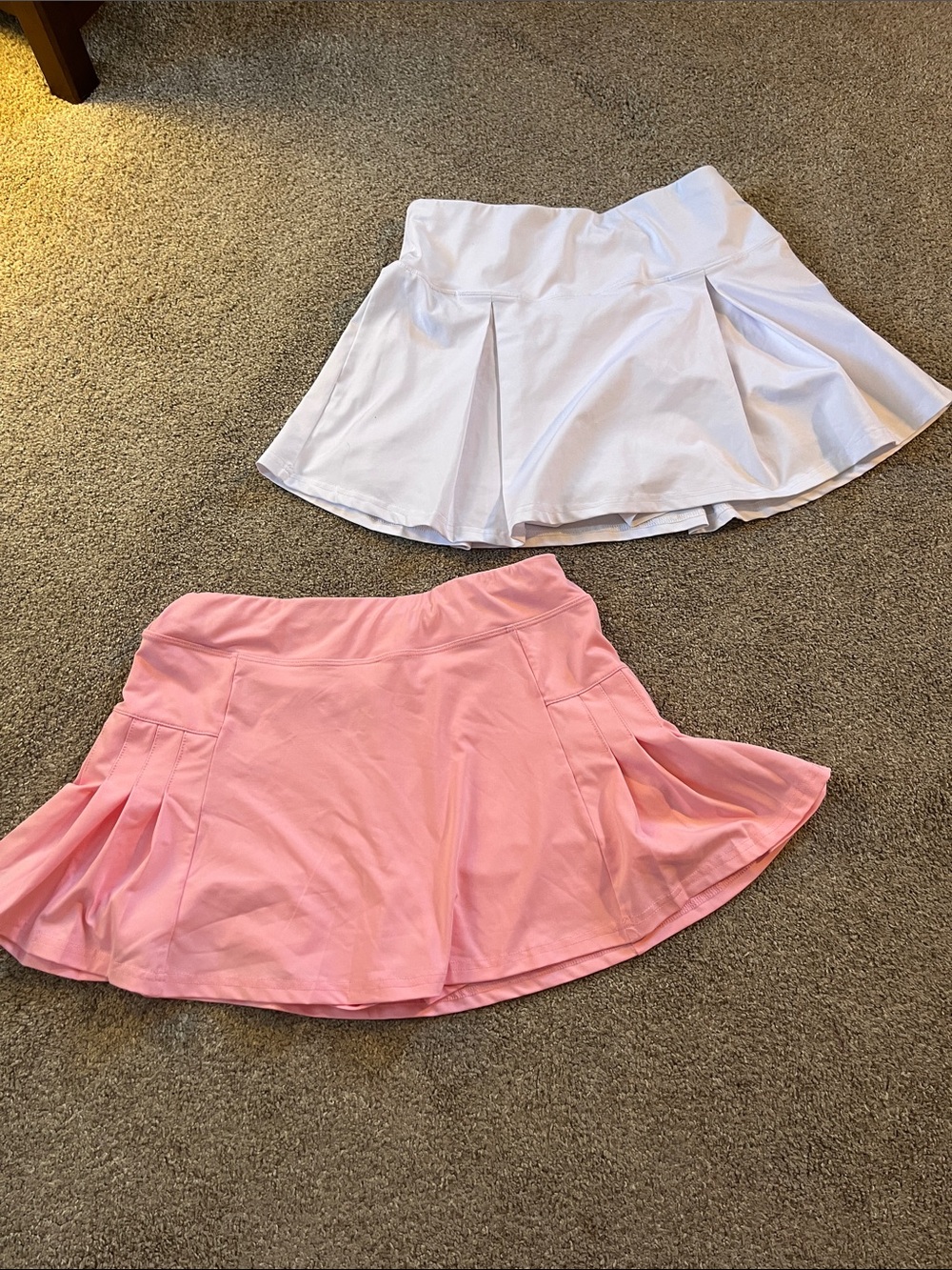 Lot 2 Pink&White Undershorts Pockets szS Tennis Skorts/Skirts EUC